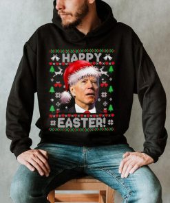 Caterpillar Funny Joe Biden Happy Easter Ugly Christmas Long Sleeve T shirt