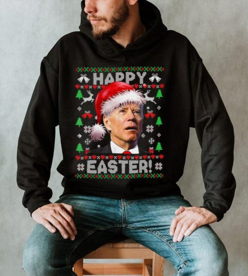 Caterpillar Funny Joe Biden Happy Easter Ugly Christmas Long Sleeve T shirt