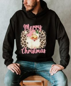 Caterpillar Funny Vintage Pink Santa Claus Pink Christmas Design Long Sleeve T shirt