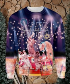 Cats And The Dreidel And The Silver Spoon Ugly Christmas Sweater