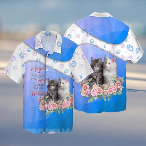 Cats Angels Do Not Always Have Wings Sometimes They Have Whiskers Summer Time Hawaiian Shirt