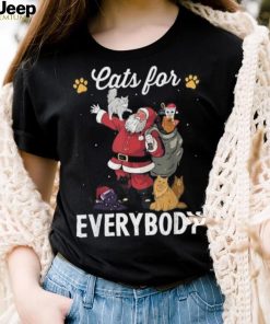 Cats For Everybody Christmas Cat Funny Xmas Santa Women Shirt