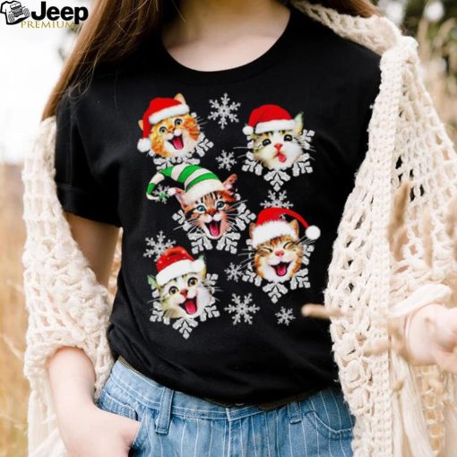 Cats Hat Santa Merry Christmas Shirt