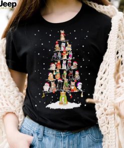 Cats Hat Santa Pine Tree Merry Christmas Shirt