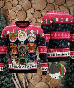 Cats In Winter Lovely Cats Ugly Christmas 3D Sweater