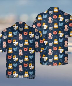 Cats Lover Hawaiian Beach Tropical Hawaii Shirt 3D Hawaiian Shirt