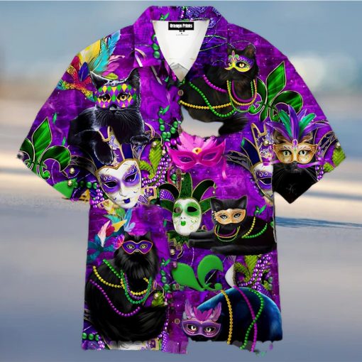 Cats Mardi Gras Carnival HL1536 All Over Print Hawaiian Shirt