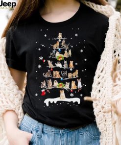 Cats Pine Tree Christmas Shirt