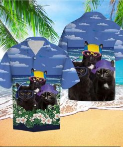 Cat’s Relaxed Summer Beach Hawaiian Adventure Shirt