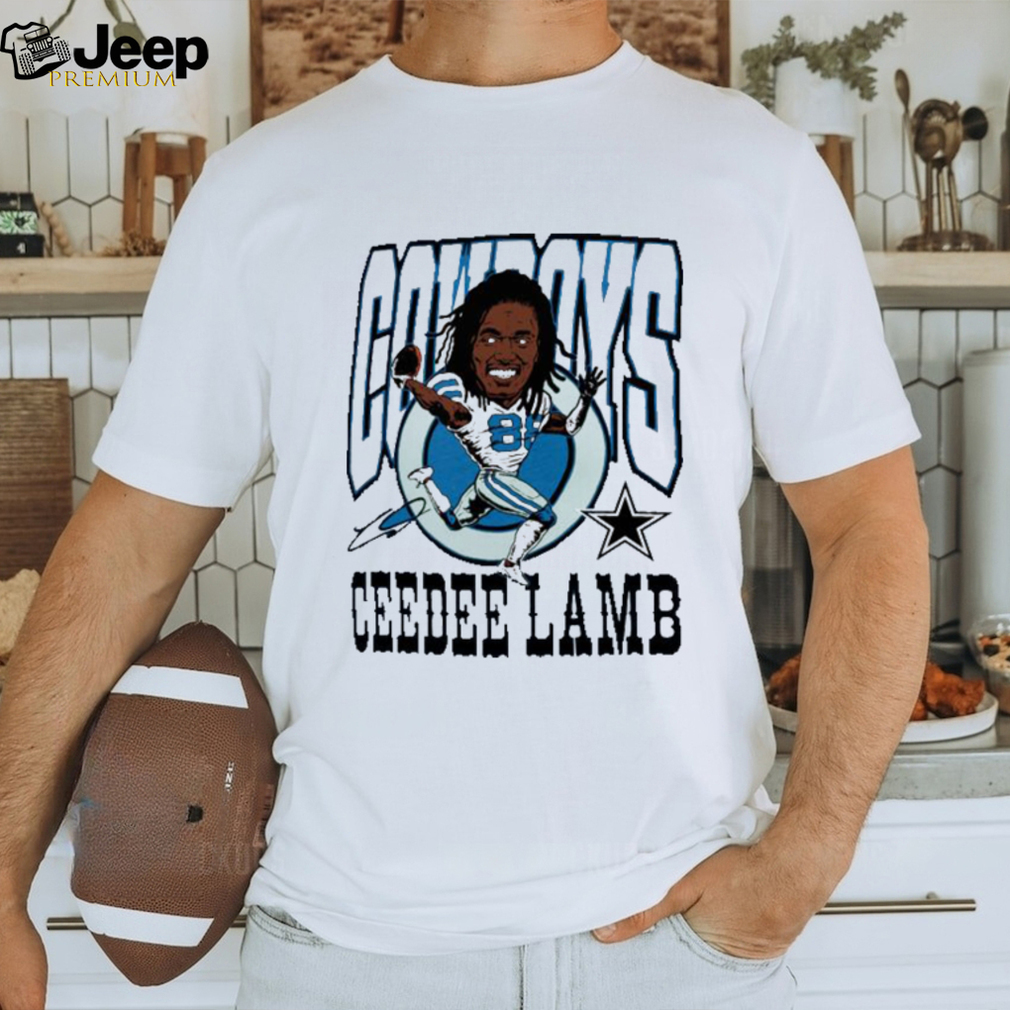 CeeDee Lamb Dallas Cowboys cartoon run signature shirt - Limotees