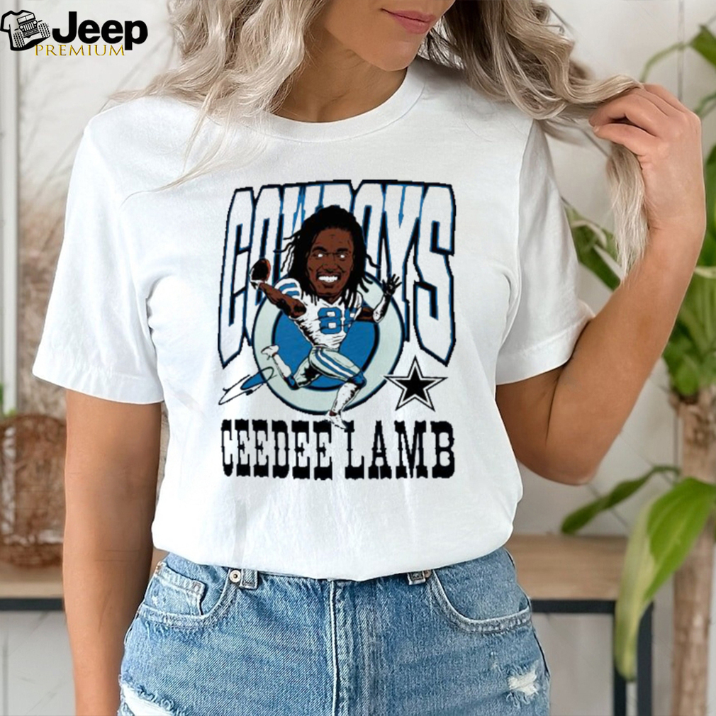 Official ceedee Lamb Dallas Cowboys Cartoon Run Signature Shirt