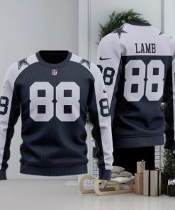 Ceedee Lamb 88 NFL Dallas Cowboys Christmas Ugly Xmas Sweater