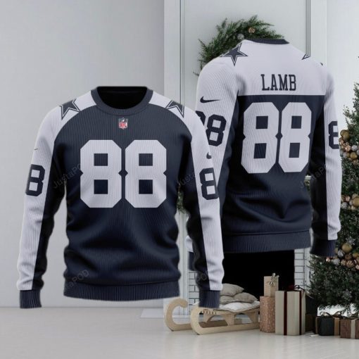 Ceedee Lamb 88 NFL Dallas Cowboys Christmas Ugly Xmas Sweater