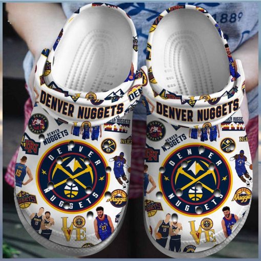 Celebrate Basketball Fever Denver Nuggets National Basketball Association Themed Comfort Clog Footwear