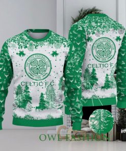 Celtic F.C. SPFL Scottish Snow Fall Pine Ugly sweater