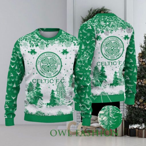 Celtic F.C. SPFL Scottish Snow Fall Pine Ugly sweater