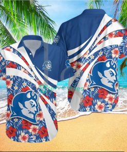 Central Connecticut Blue Devils NCAA Hibiscus Tropical Flower Hawaiian Shirt