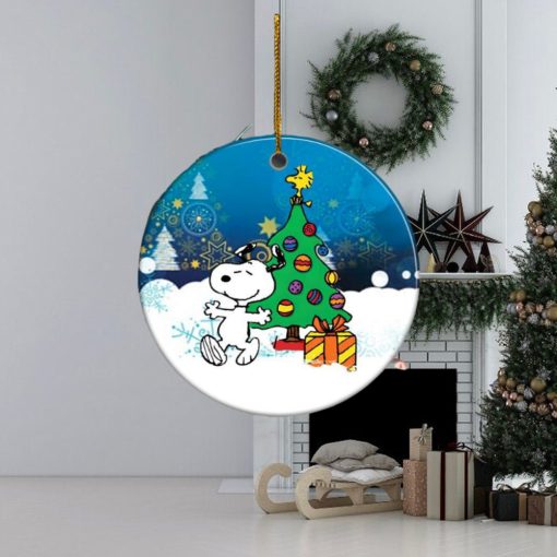 Ceramic Circle Ornament Snoopy   Copy