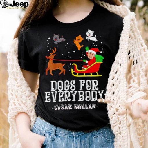 Cesar Millan dog for everybody paw Merry Christmas shirt