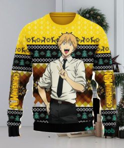 Chainsaw Man Denji Ugly Christmas Sweater Anime Xmas Men And Women Cute Christmas Gift