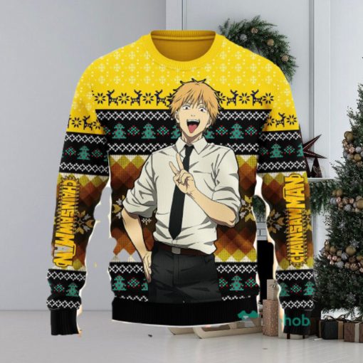 Chainsaw Man Denji Ugly Christmas Sweater Anime Xmas Men And Women Cute Christmas Gift