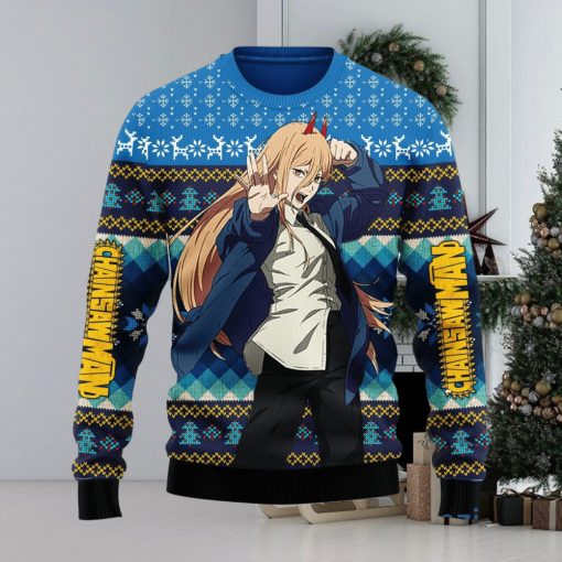 Chainsaw Man Power Ugly Christmas Sweater Anime Xmas Men And Women Christmas Gift