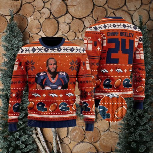 Champ Bailey denver broncos NFL Knitted Xmas Sweater Gift Men And Women