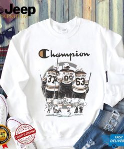 Champion Bergeron Marchand And Pastrnak Boston Hockey Signatures Shirt