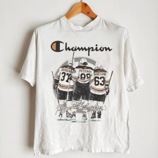 Champion Bergeron Marchand And Pastrnak Boston Hockey Signatures Shirt