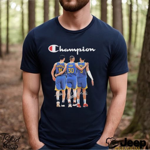 Champion Klay Thompson Stephen Curry And Jordan Poole Golden State Warriors signatures shirt