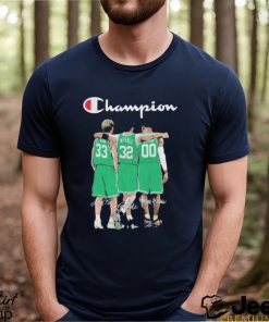 Champion Larry Bird, Kevin McHale and Robert Parish Boston Celtics signatures shirt