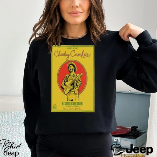 Charley crockett tour denver co 2024 poster shirt