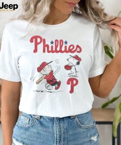 Charlie Brown And Snoopy Playing Baseball Philadelphia Phillies MLB 2023 Shirt