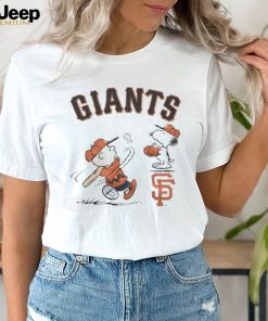 Charlie Brown And Snoopy Playing Baseball San Francisco Giants MLB 2023 T Shirt