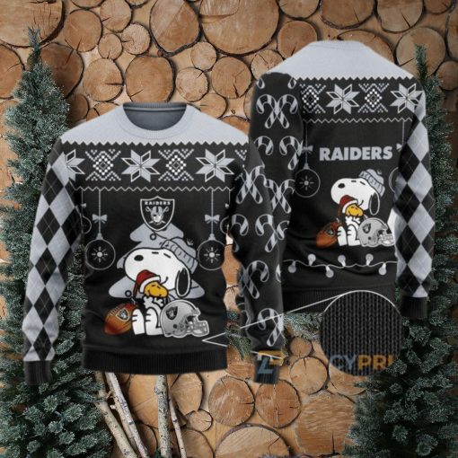 Charlie Brown Peanuts Snoopy Raiders NFL Ugly Sweater