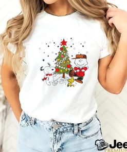 Charlie Brown and Snoopy Christmas tree shirt