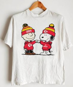 Charlie Brown and Snoopy NFL Kansas City Chiefs football go Chiefs cartoon shirt