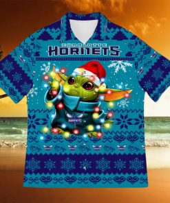 Charlotte Hornets Baby Yoda Star Wars Sports Football American Ugly Hawaiian Shirt Gift Christmas