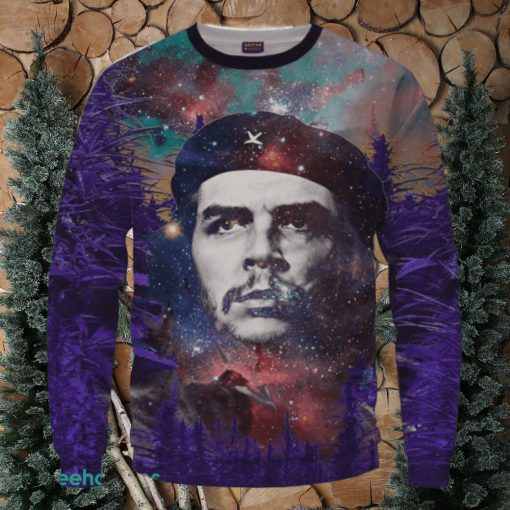 Che Guevara Cannabis Space Galaxy Farm Pullover Crewneck 3D Sweater