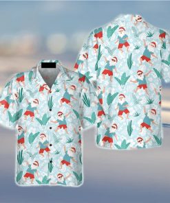 Cheerful Dancing Santa Christmas Hawaiian Shirt