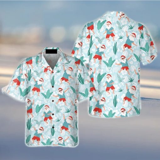 Cheerful Dancing Santa Christmas Hawaiian Shirt