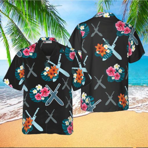 Chef Knives Tropical Hawaiian Shirt