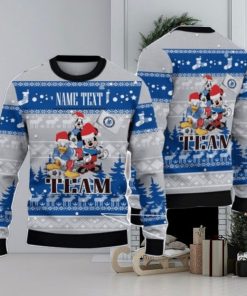 Chelsea FC Disney Team Custom Name Ugly Christmas Sweater