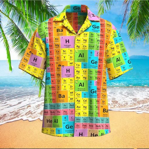 Chemical Elements Color Hawaiian Shirt