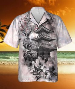 Cherry Blossoms In The Sky And Clouds In Japan Hawaiian Shirt Summer Gift For Men And Women