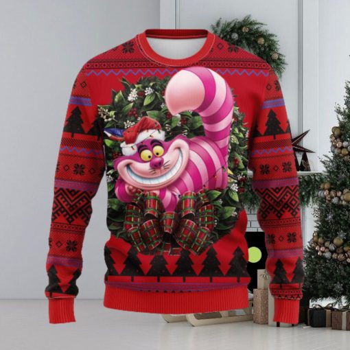 Cheshire Cat Alice In Wonderland Style Noel Ideas Ugly Christmas Sweater Gift Thanksgiving