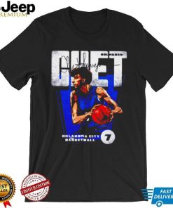 Chet Holmgren number 7 Oklahoma City Thunder basketball player pose signature gift shirt