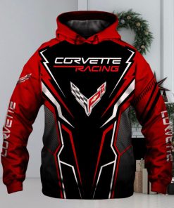 Chevrolet Corvette Racing Red Black Pullover Hoodie