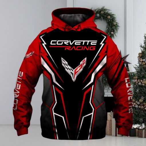 Chevrolet Corvette Racing Red Black Pullover Hoodie