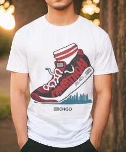 Chgo Marathon White Performance T Shirt